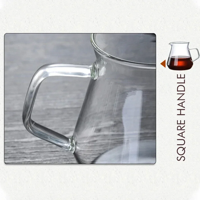 400ml 600ml Coffee Server Pour Over Glass Range Dripper 01 02 Heat Resistant Coffee Kettle Brewer Drip Share Pot coffee maker coffee pot coffee kettle pour over coffee maker coffee server