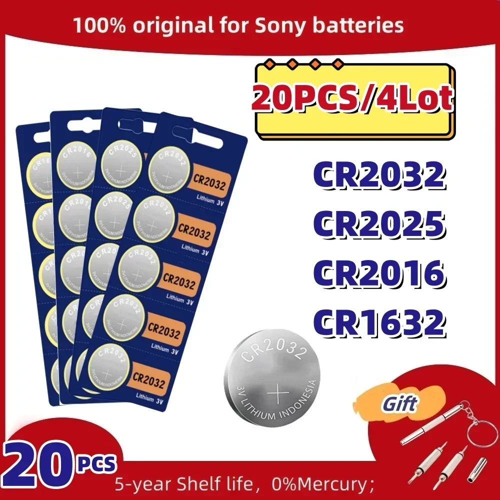 Для SONY CR2032 CR2025 CR2016 CR1632 батарея DL2025 BR2025 KCR2025 автомобильный пульт дистанционного управления часы материнская плата весы Кнопка монета ячейки