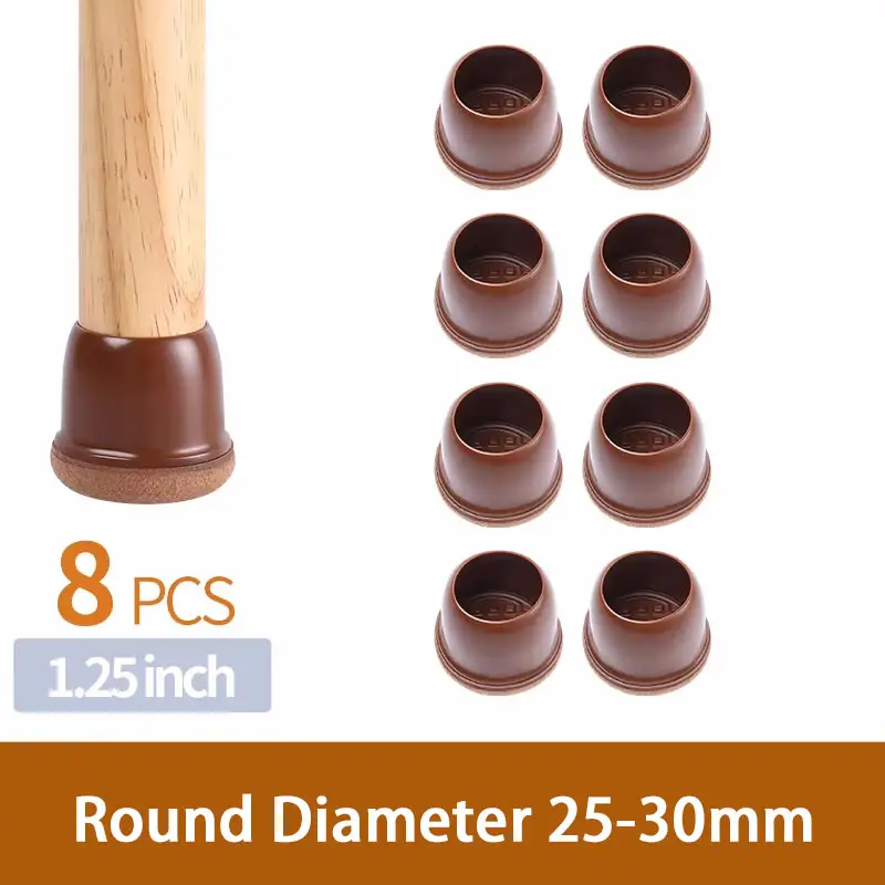 8PCS Upgraded Chair Leg Covers Silicone Anti-Slip Felt Furniture Feet Protectors from Scratches for Hardwood Floor Reduce Noise - Image 16