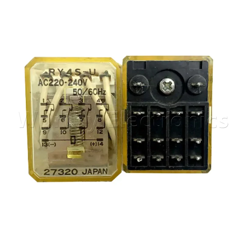 

Free shipping 10pcs/lot relay 5A 14PIN RY4S-U AC220-240V RY4S-U AC200-220V