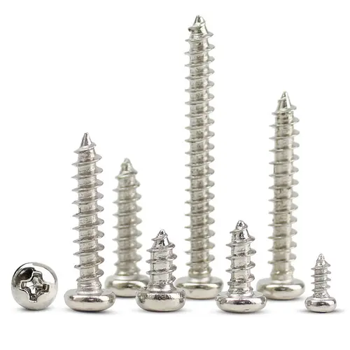 100pcs/Lot Nickel-Plated Carbon Steel Cross Recessed Round Head  Self-Tapping Screw M1 M1.2 M1.4 M1.7 M2 M3 M4 M5 - Image 5