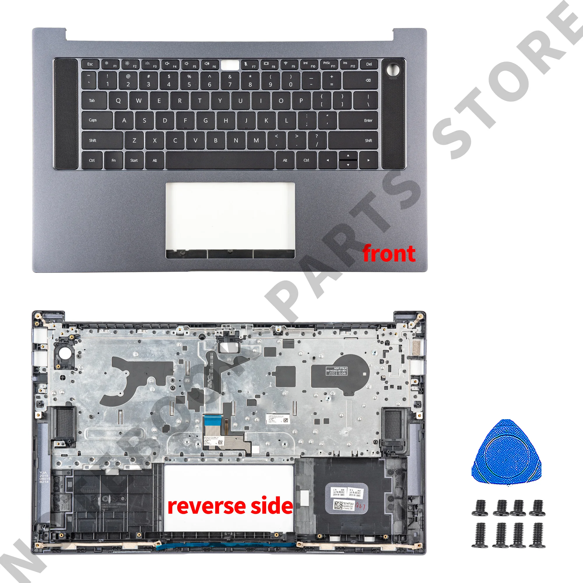 Honor MagicBook Pro용 노트북 부품, 16 HBL-W19L HBB/HLYL-WFQ9 HLY-W19R LCD 후면 커버 베젤 팜레스트 하단 케이스 힌지 커버