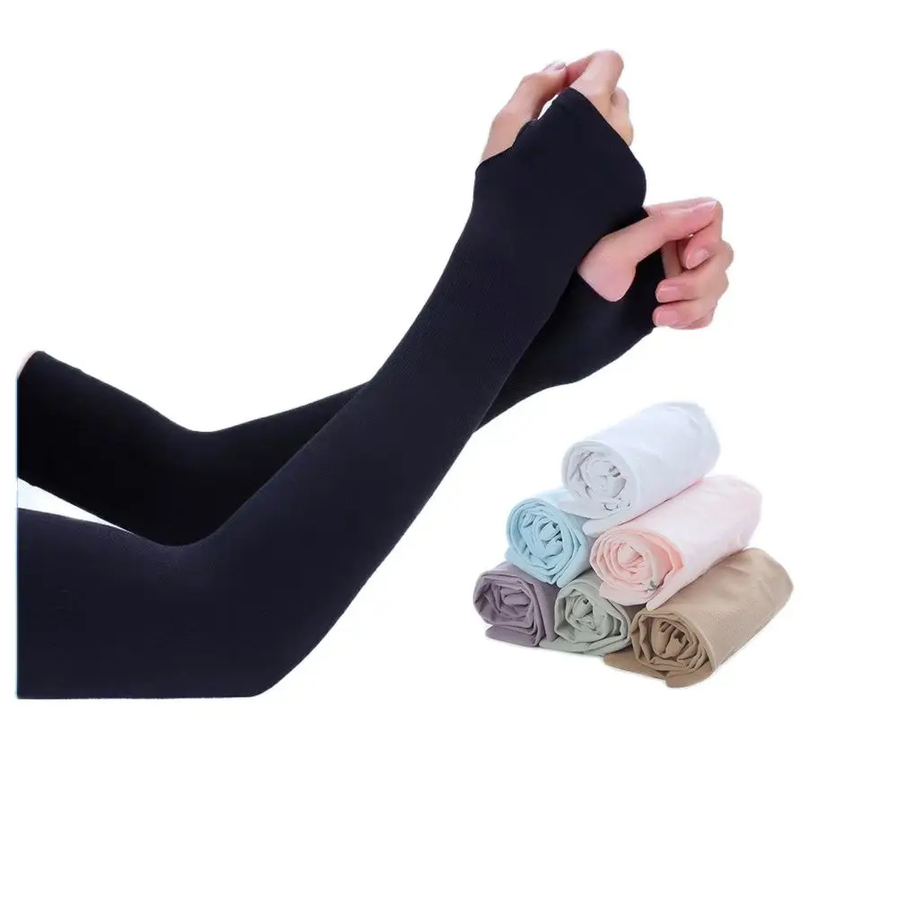 Ice Silk Sleeve Sunscreen Cuff Arm Sleeves Long Gloves Sun Uv
