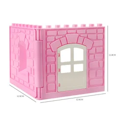 Building Blocks Set with Houses, Walls, Windows, and Doors - Creative Construction Toys (Wall 7)