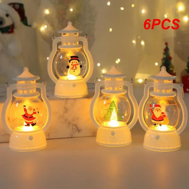 

Рождественские украшения, 6 шт., товары для нового года, Хэллоуина, подарок с питанием от батареи, свеча в виде Санта-Клауса, теплые светильники для дома, 2022