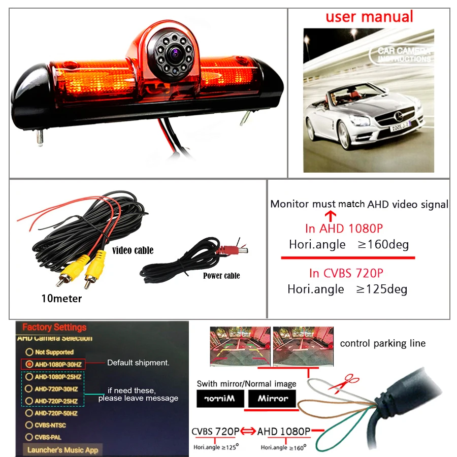 Telecamera Posteriore Wireless Per Fiat Ducato 3/Boxer/Jumper 2006-2017, Monitor 7” IPS, Visione Notturna IP68, BSD E DVR