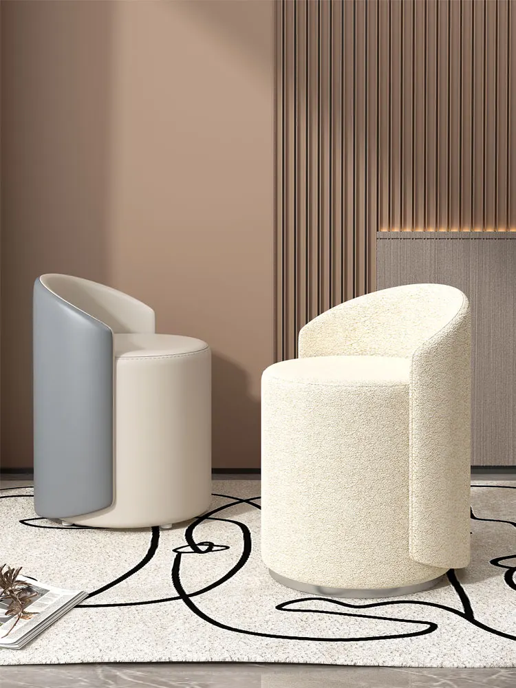 

Nordic Makeup Stools Home Dressing Tables Stools Photos Modern Living Rooms Light Luxury Chairs Simple Round Stools Furniture