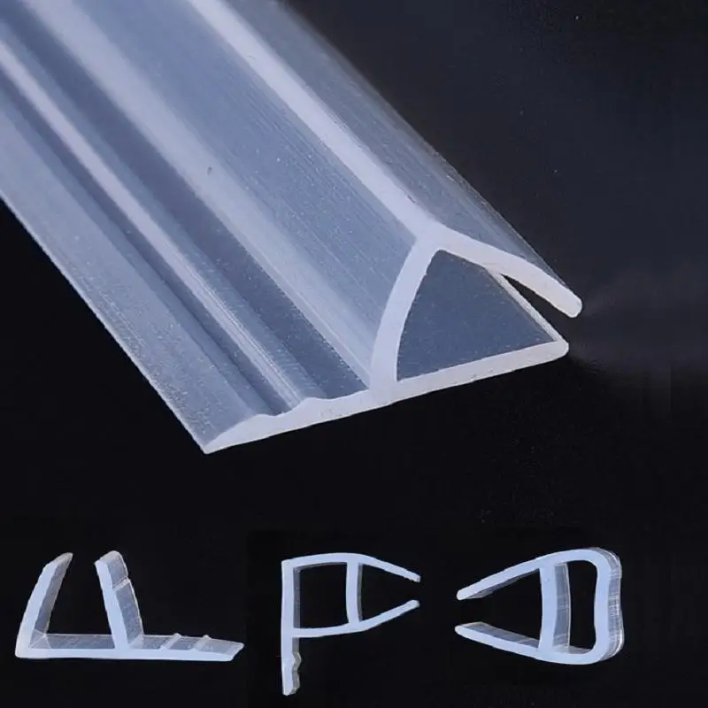 Sello de goma para ducha, de 1M Mampara de vidrio, 6, 8, 10 y 12mm, sellado de silicona para puerta corredera, puerta de ducha