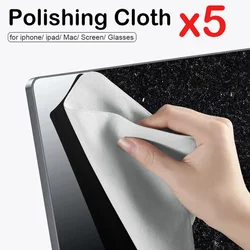 Premium Microfiber Screen Polishing Cloth - Pack of 1 - 5 Soft Cleaning Wipes (2pcs)