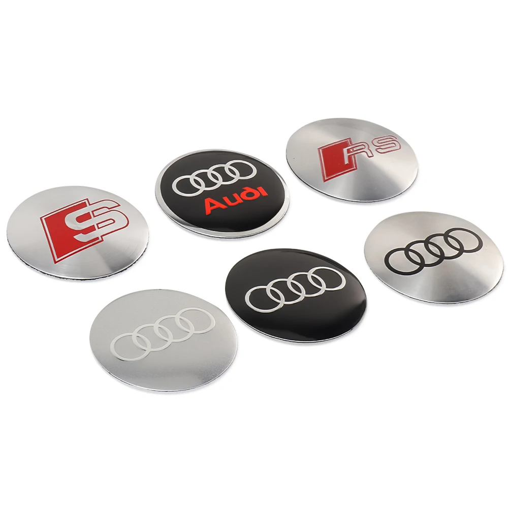 Set of 4 Car Wheel Center Cap Logo Hub Cover Stickers - Stylish Auto Accessories