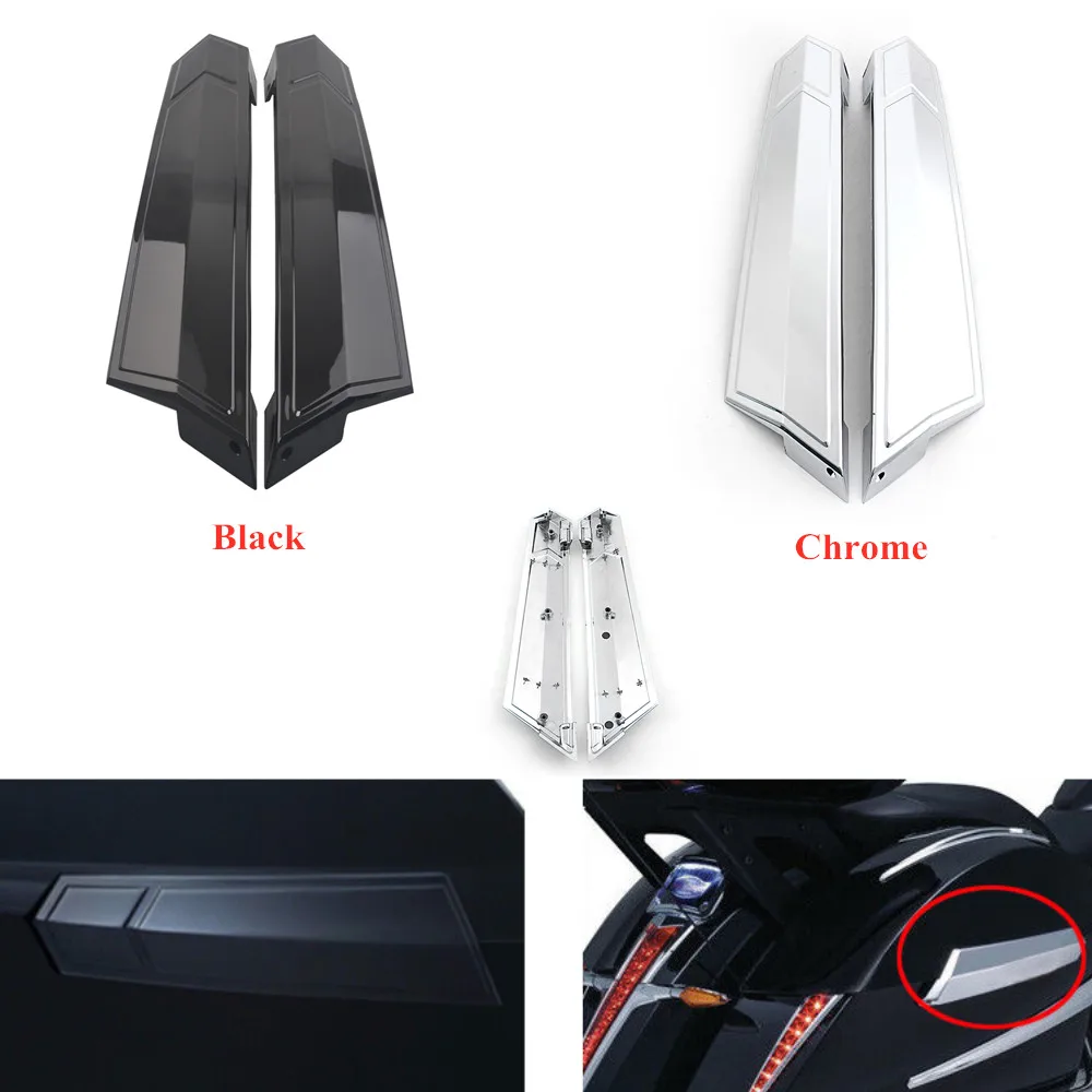 

Black Motorcycle Saddlebag Hinge Covers For Victory Cross Country Tour Hard-Ball Cross Roads ABS Plastic Decorative Accessories