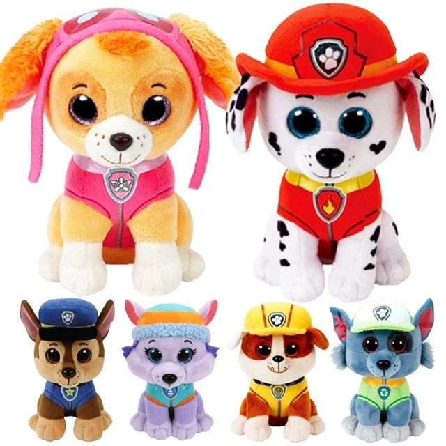 Peluche pat'patrouille de 19 à 27cm, chien maréchal Everest Tracker Chase  Skye, poupée en peluche Anime, jouets pour enfants, décorations de chambre,  cadeaux pour enfants - AliExpress