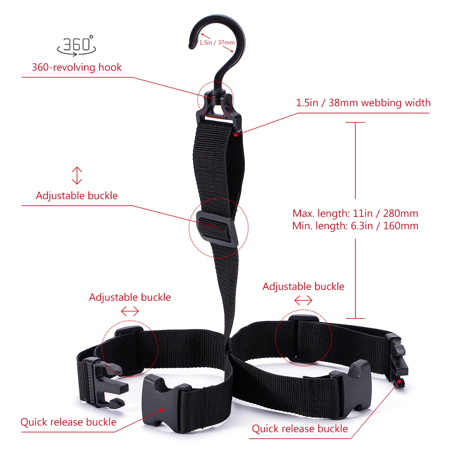 Bassdash Snow Rain Boot Hanger Drier For Fishing Wader Adjustable Strap Storage Drying fly fishing waders fly fishing shoes fishing boots