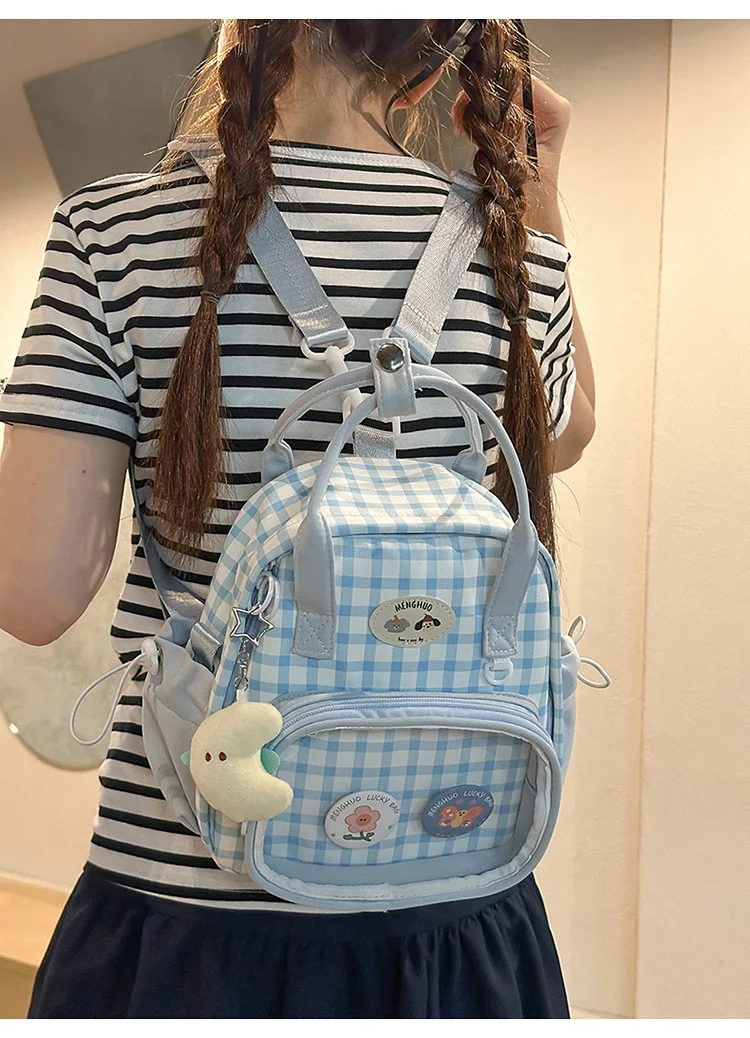 Kawaii Pastel Grid Harajuku Ita Tote Bag