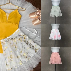 Ballet Small Apron Skirt Adult Tutu High Quality Practice Leotard Skirt Girls Floral Print Ballet Dance Dress