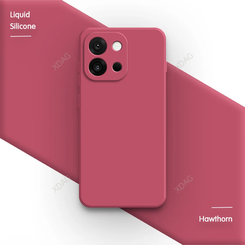 Classic Square Liquid Silicone Phone Case with High-Quality Camera Protection