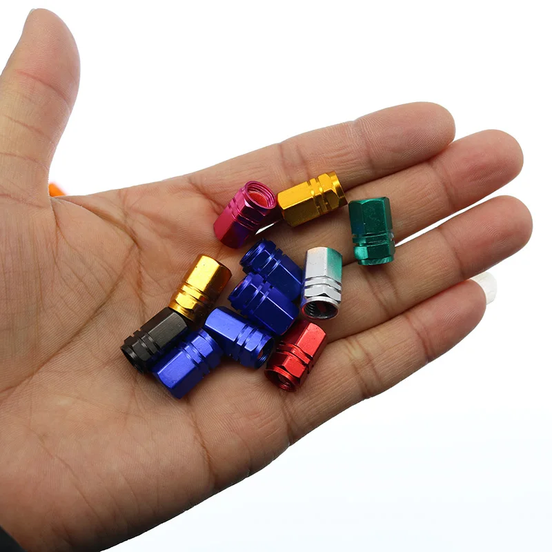 Aluminum Waterproof Tire Valve Caps for Cars Trucks Motorcycles Bicycles