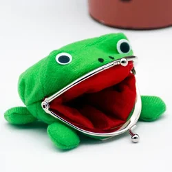 Frog - Themed Japanese Style Manga Flannel Coin Purse and Cosplay Accessory (Green)