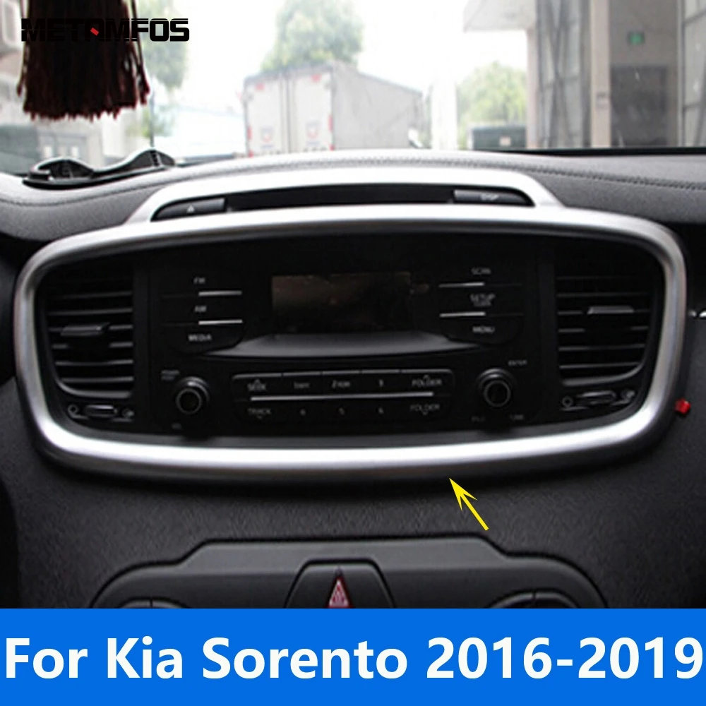 

Car Accessories For Kia Sorento 2016-2018 2019 Interior Matte Console Air Conditioner Vent Outlet Cover Trim Navigation Frame