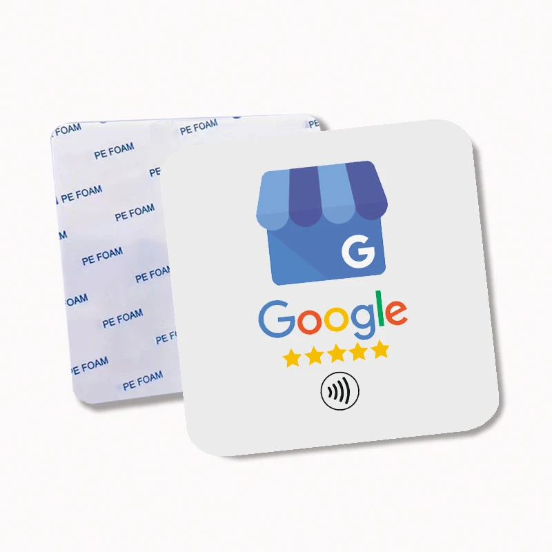 10CM 정사각형 Google 리뷰 QR 코드 기호 NFC 소셜 미디어 플레이트 이발소 속눈썹 네일 샵 장식 사용자 정의