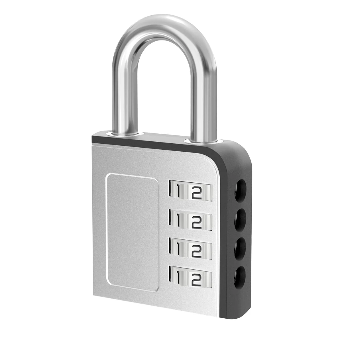 4 Digit Combination Padlock Zinc Alloy Waterproof And Pickproof For Travel Bag Warehouse Door Gym Cabinet