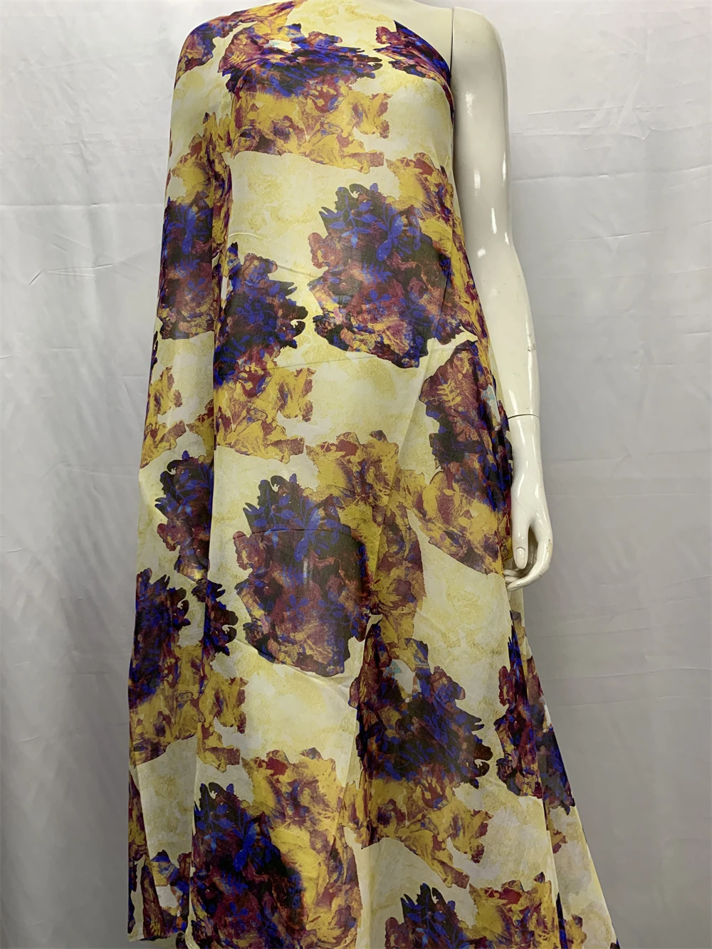 

Хлопчатобумажная вуаль, кружевная ткань, ткань из фатина с Африканским принтом для шитья женских платьев, 5 ярдов