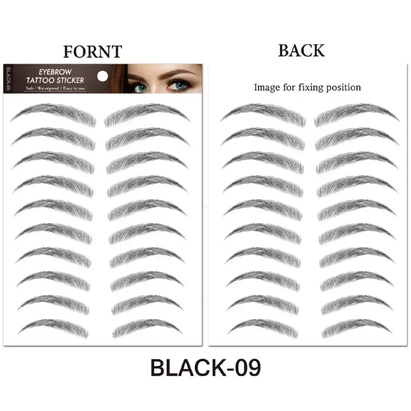 Water-based Eyebrow Tattoo Sticker Waterproof Cosmetics Makeup False Eyebrows Stickers