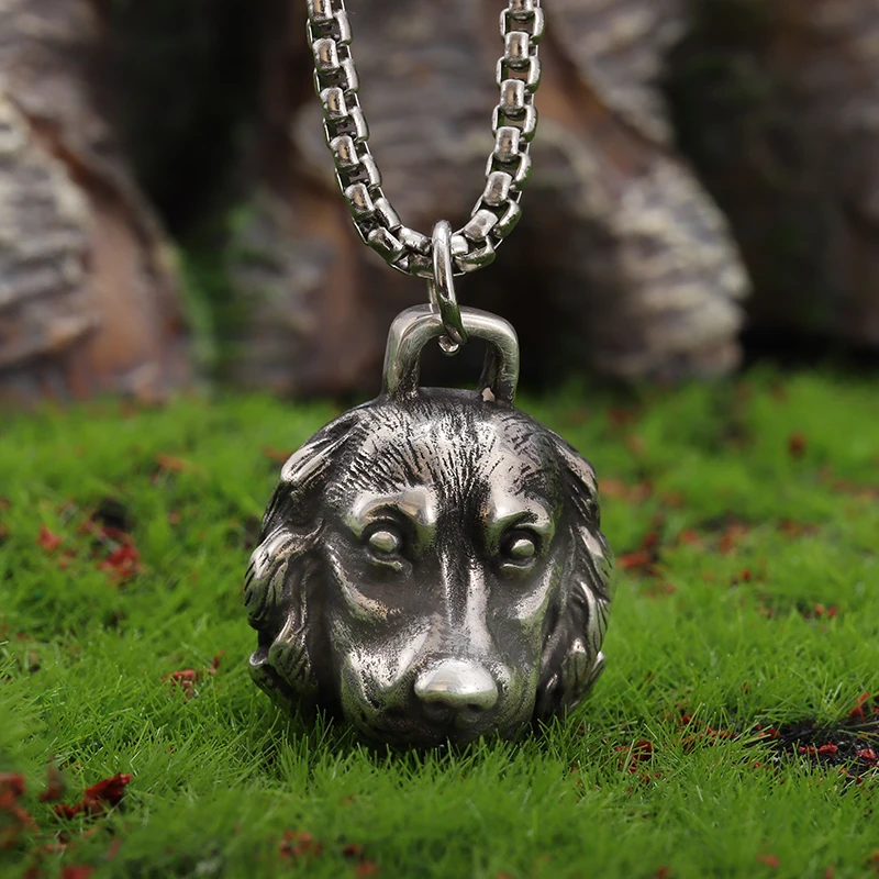 Collana Con Ciondolo Cucciolo Di Golden Retriever Retrò Carino Per Uomo Donna Gioielli Hip Hop Punk Regalo Per Gli Amanti Dei Cani