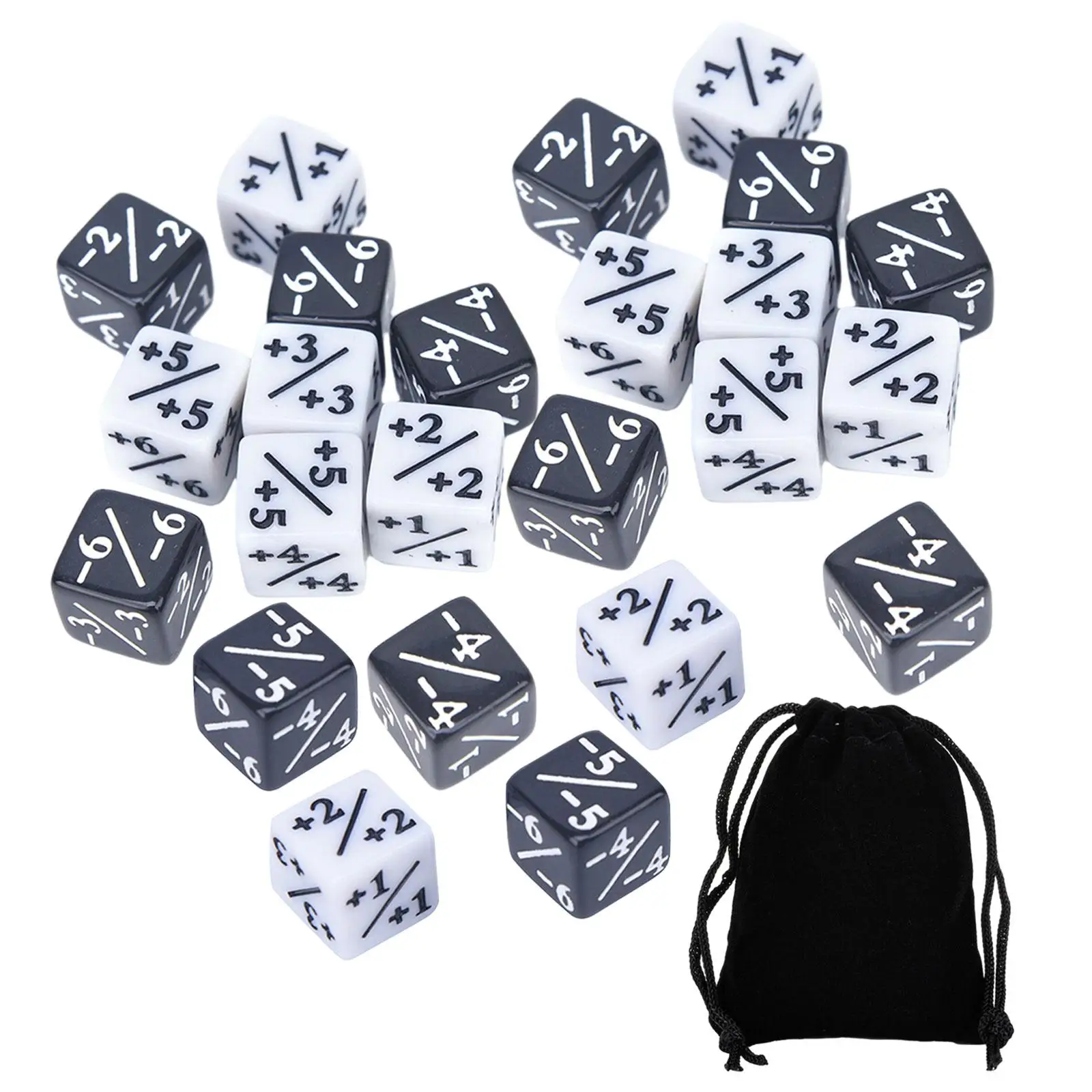 24Pcs Counter Token Dice D6 Six Sided Dice Set for Party Supplies Kids Toys