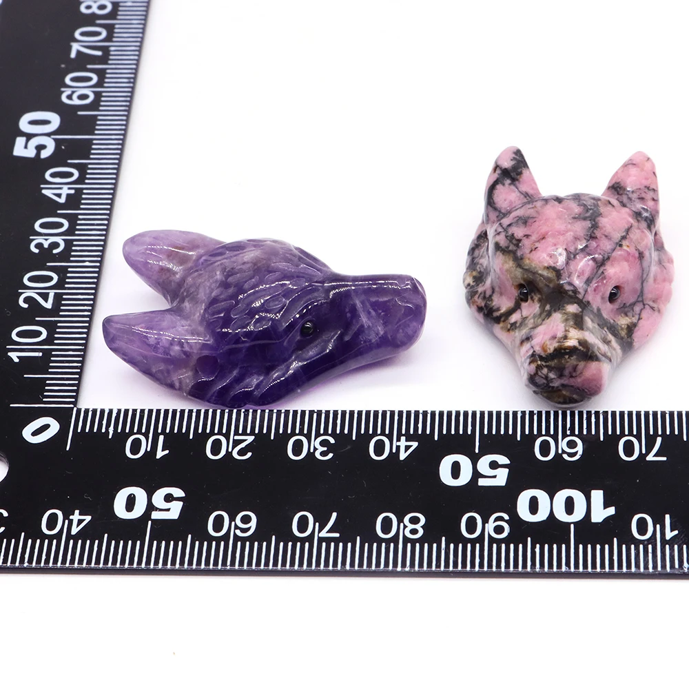 Colgante de piedra con cabeza de lobo - Imagen 2