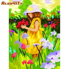 

RUOPOTY House DIY Painting By Numbers girl Kits Coloring By Numbers Figure Unique Gift Home Wall Art Decor 40x50 Artwork