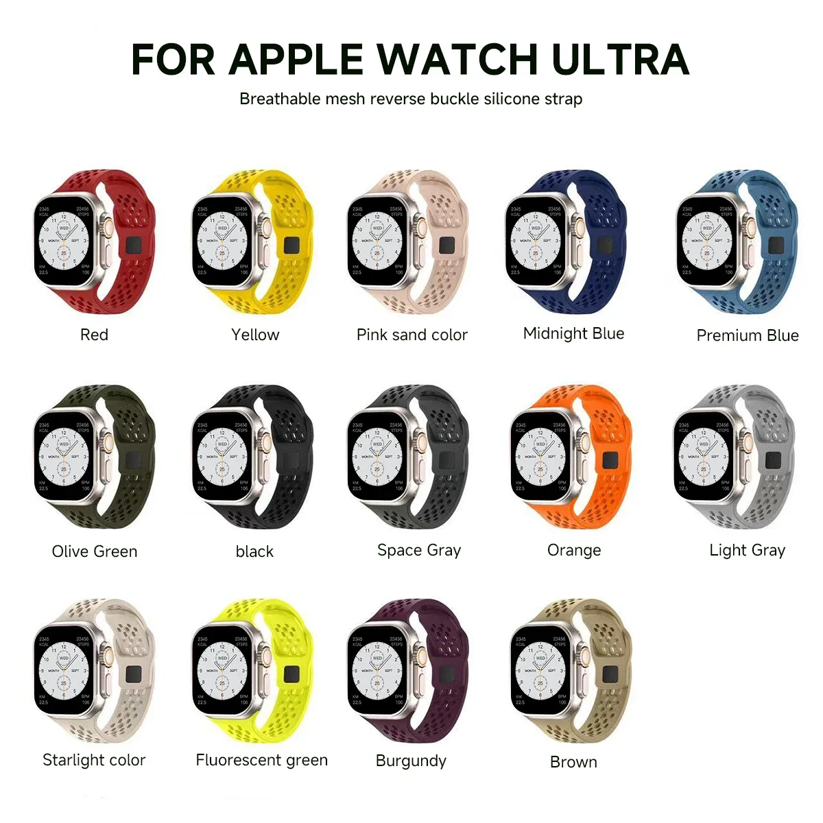 Premium Silicone Watch Strap Bracelet - Universal Fit