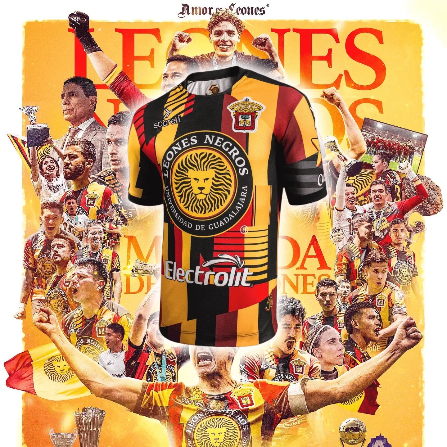 새로운 블랙 라이온스 축구 유니폼 성인 아동 의류 Leones Negros Jersey 통기성 빠른 건조 탄성 캐주얼 트레이닝 탑