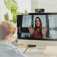 Redragon GW800 1080P PC Webcam with Built-in Dual Microphone, 360° Rotation - 2.0 USB Computer Web Camera- 30 FPS - Image 3