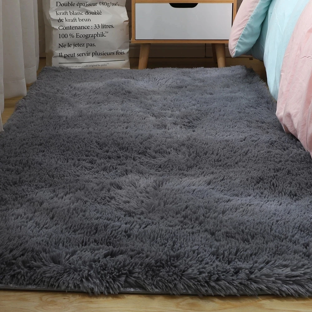 RULDGEE Soft Velvet Mat Thick Carpet for Living Room Plush Alfombra Children Bed Room Fluffy Floor Window Bedside Home Decor Rug