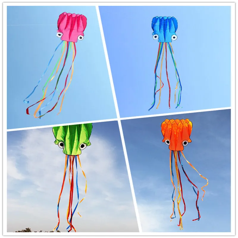 free shipping octopus kites giant kite for adults flying games from fabric professional kite string inflatable toys wind kites