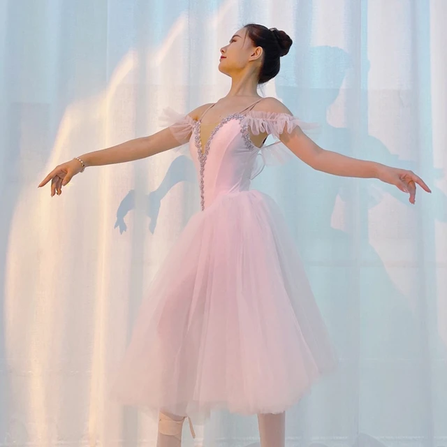 Vestido de bailarina y adultos, ropa de profesional, Tutus, disfraz de bailarina, color blanco - AliExpress