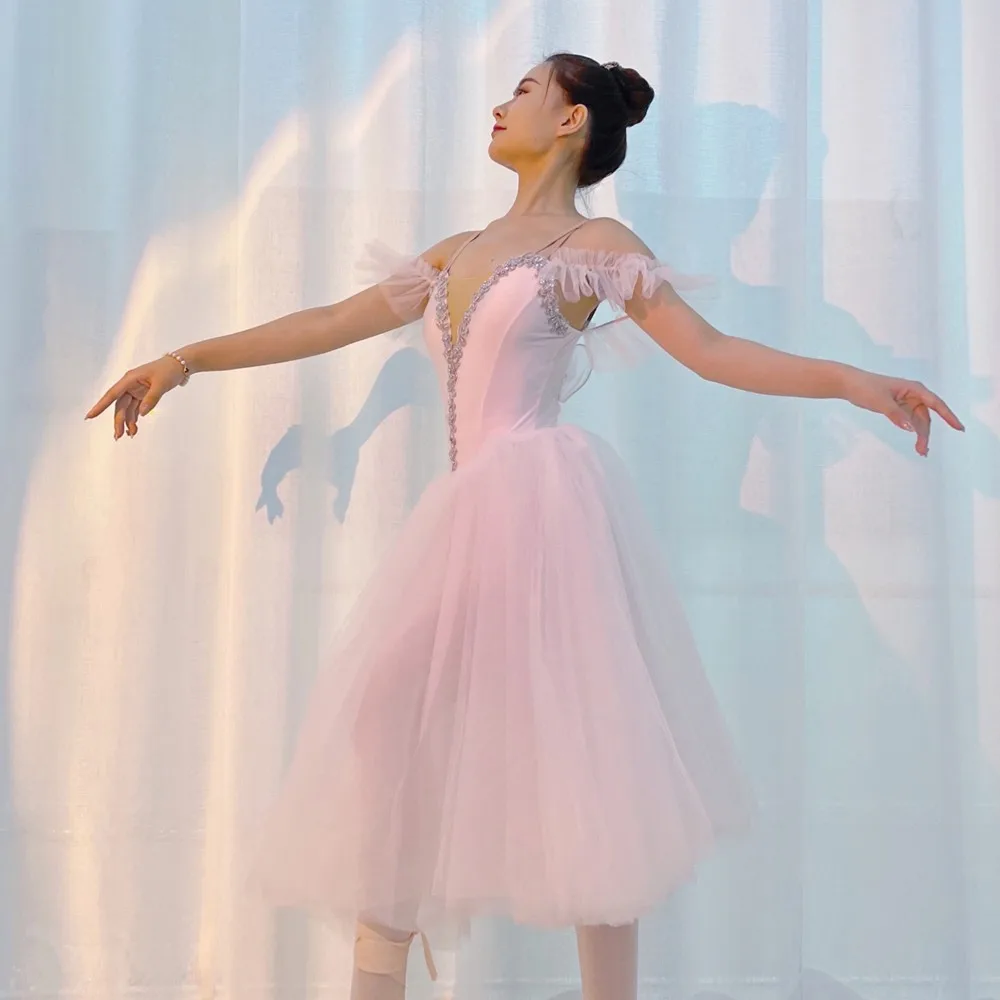 Vestido de bailarina para niñas niños, ropa de Ballet profesional, Tutus, color - AliExpress