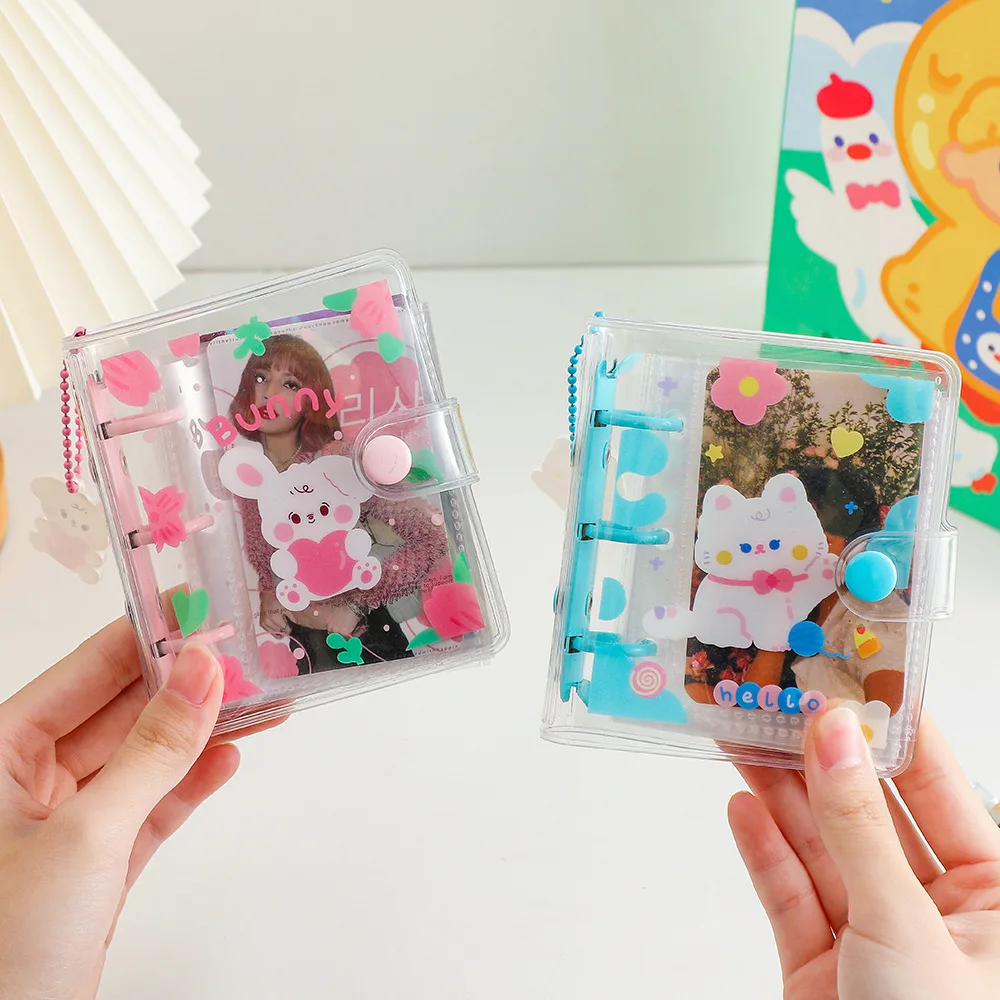 Sharkbang Full Set 3 Holes Binder Photo Album/ Agenda Notebook Dairy Kawaii Bear Rabbit Notepad 10pcs Sleeves School Stationery 6