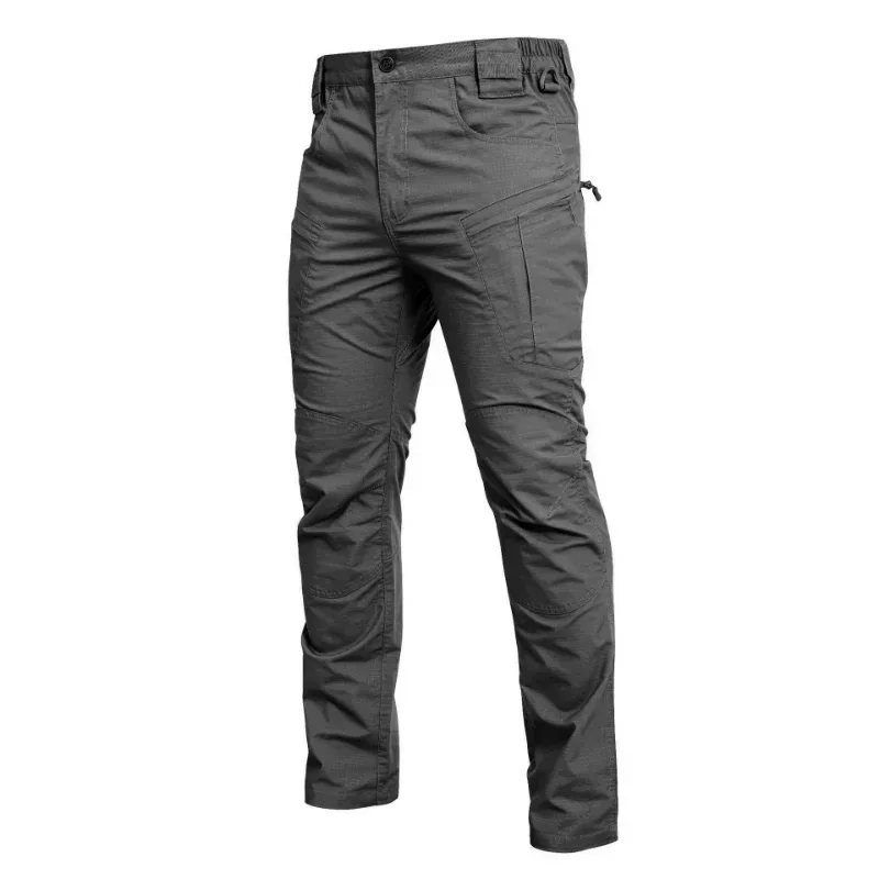 IX5 Hiking Tactical Cargo Pants Men's Elasticity Ripstop Joggers Male Waterproof Multi-pocket Streetwear Long Trousers S-2XL