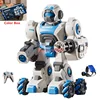 Watch And Controller Dual Remote Control Robot 2.4G Lighting Smoking 360° Rotation Lanuch Bullet All Terrain RC Robot Toy Gifts 6