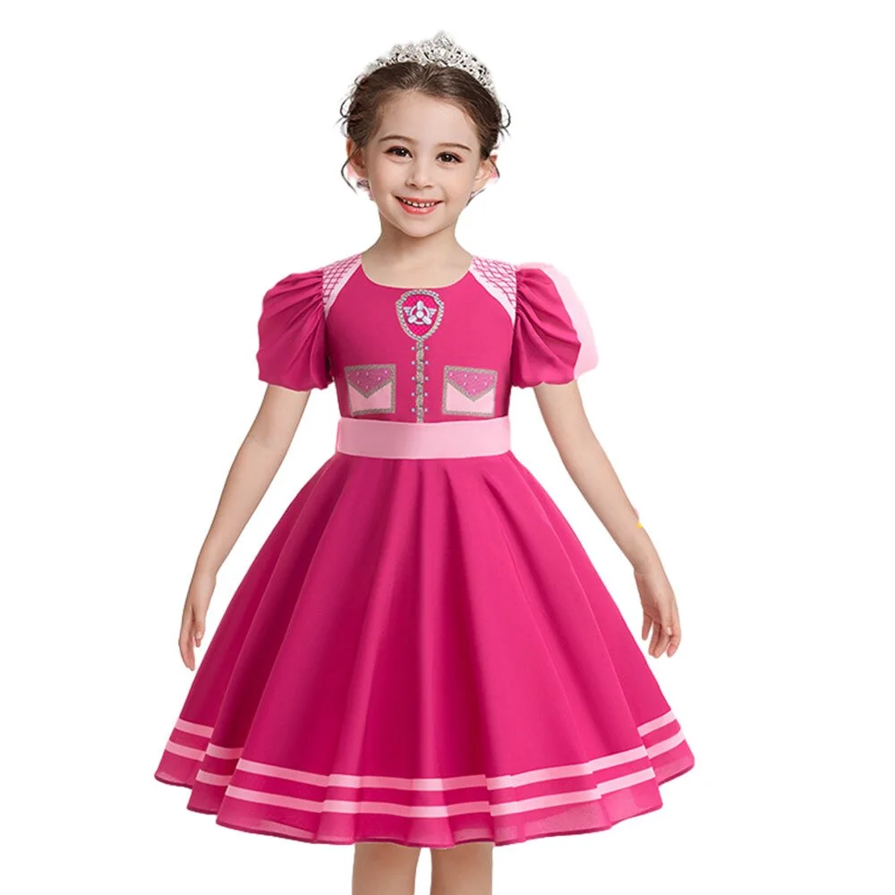 Cartoon Hund Party Kleid für Mädchen Kinder Patrouille rosa Tutu Prinzessin Kleid Mädchen Skye Geburtstag Taufe Kleider junge Mode Kleidung