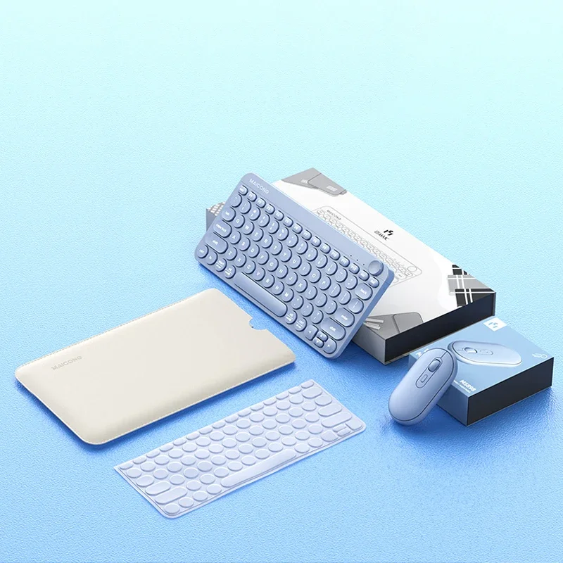 Kit Combo Teclado e Mouse sem Fio Bluetooth 2.4g 78 Teclas para Macbook Laptop Tablet Ipad pc Gamer Teclado Gaming Silencioso - Imagem 2