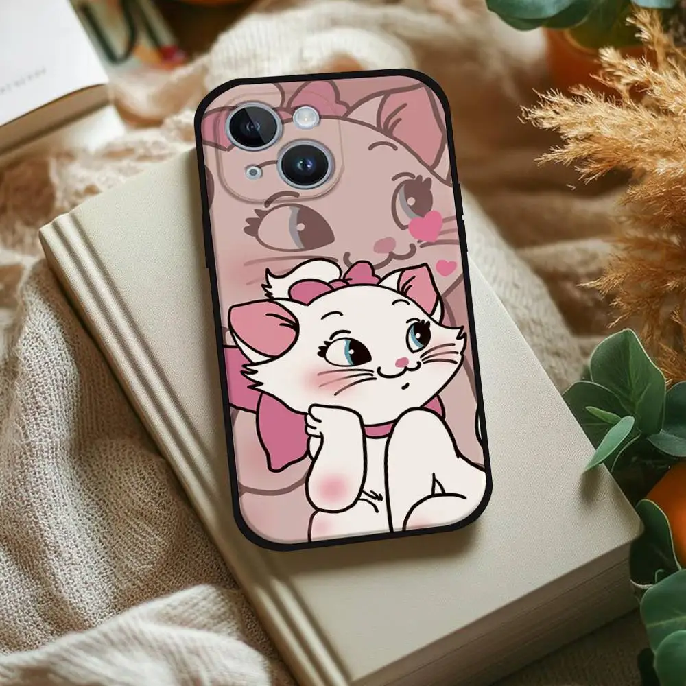 M-Marie Cat Cute Black Silicone Phone Case