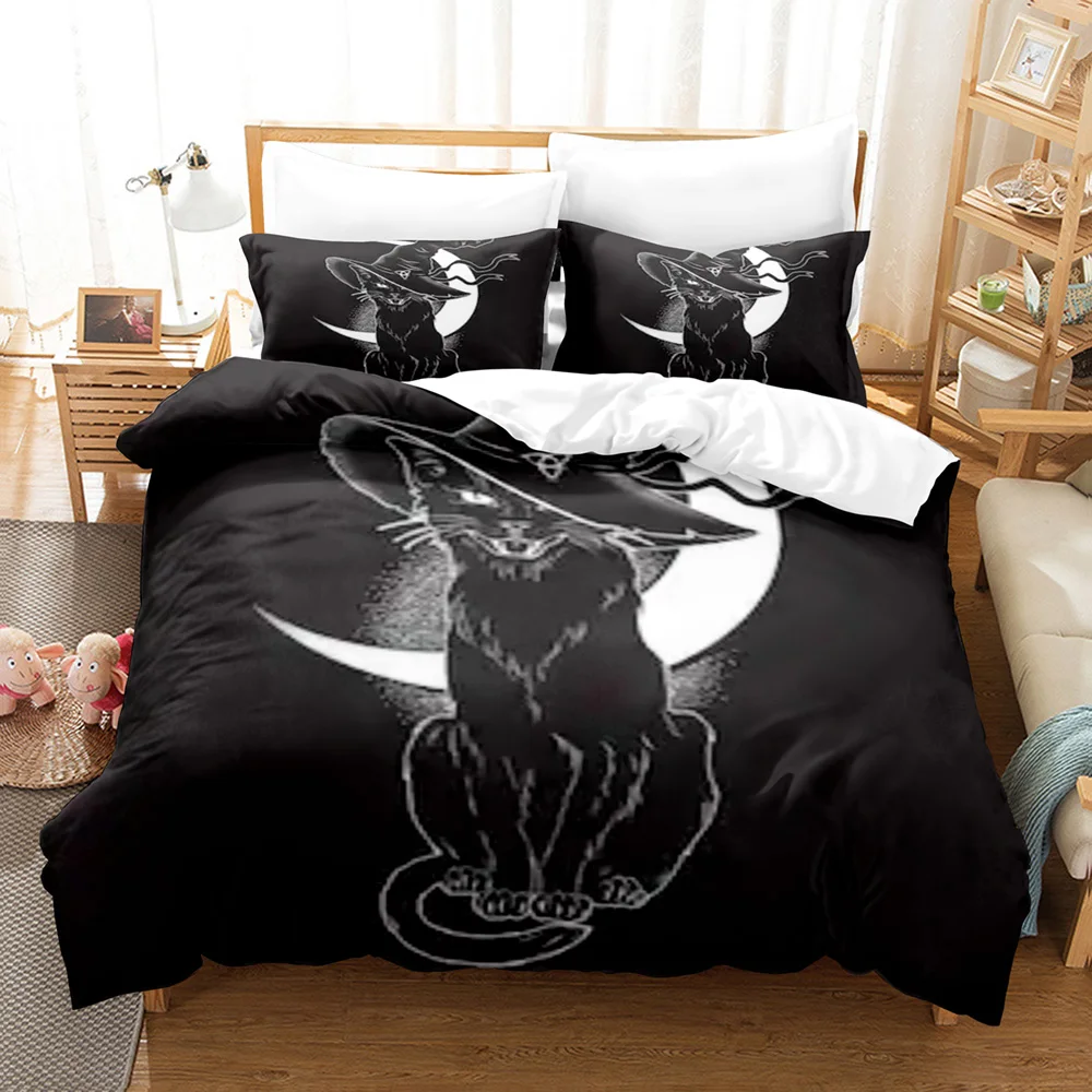 

Pet Cat Bedding Set Single Twin Full Queen King Size Cute Cat Bed Set Aldult Kid Bedroom Duvetcover Sets 3D Print Bo