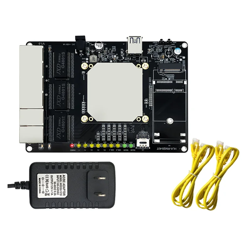 1.3G MT7981BA+MT7531AE Openwrt 기가비트 라우터 모듈 키트 HLK-RM20 DDR3 256M+256M Nand 플래시 US Plug-TCES