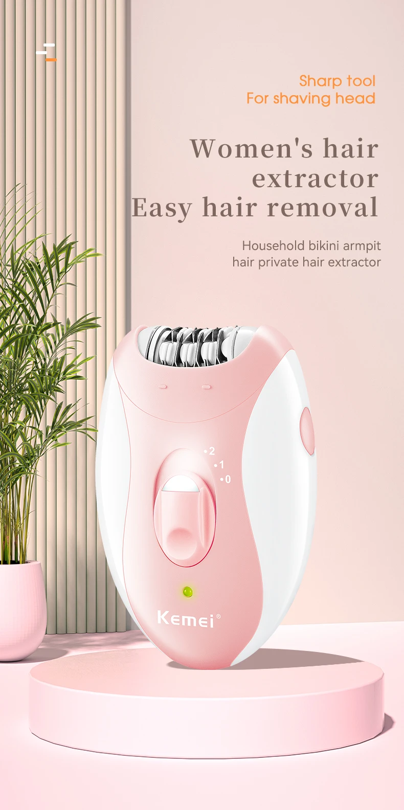 Kemei Elektrischer Epilierer Für Damen Und Herren Zur Haarentfernung_voghion.com