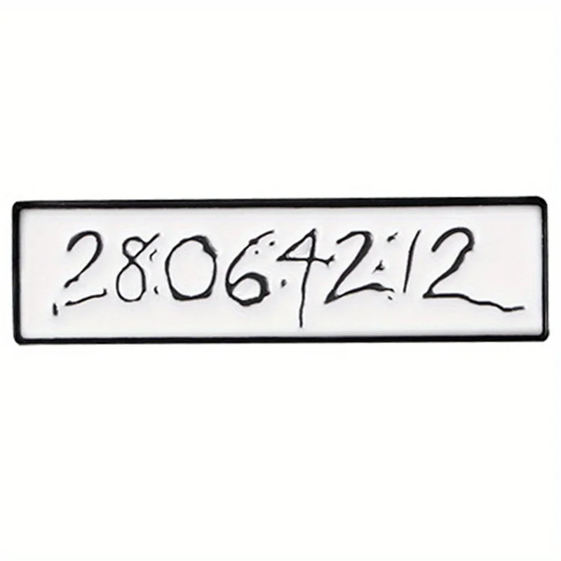 Lustige „28: 06: 42:12“ Lucky Digital Brosche Abzeichen Kleidung Accessoires Kragennadeln Geschenk