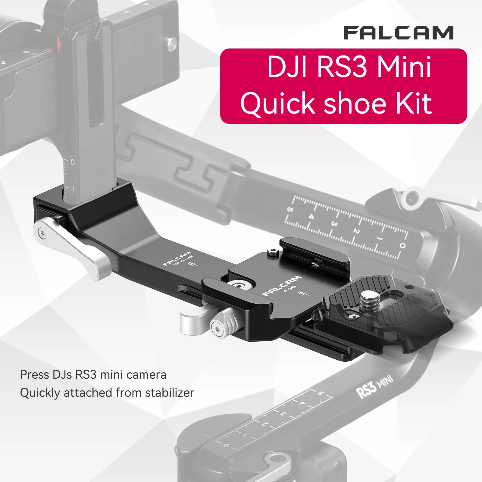DJI RS3 MINI＋ULANZI  F38クランプ ベースプレート Ulanzi FALCAM F38 Mini Cross Arm Quick Release Plate Base