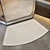 Bathroom Floor Mat Water-absorbing Non-slip Wash-free Carpet Irregular Line Texture Diatom Mud Shower Room Rugs Home Decor Mats 1